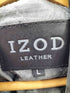 アイゾッド IZOD 裏地キルト 肩パッド ジップアップ レザー ジャケット メンズ import:L